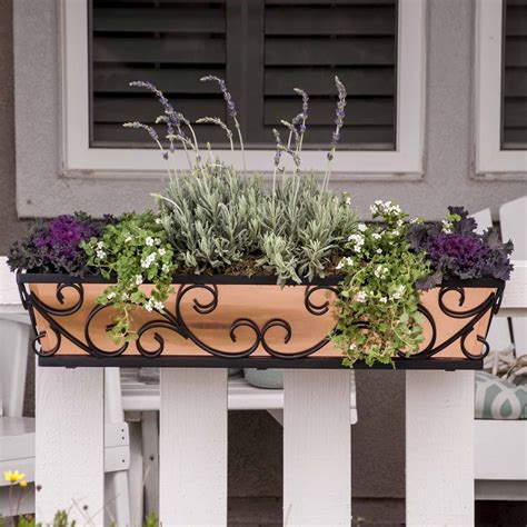 window boxes for metal railings|balcony planters railing hanging.